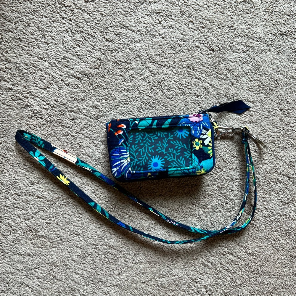 Vera Bradley ID case with lanyard